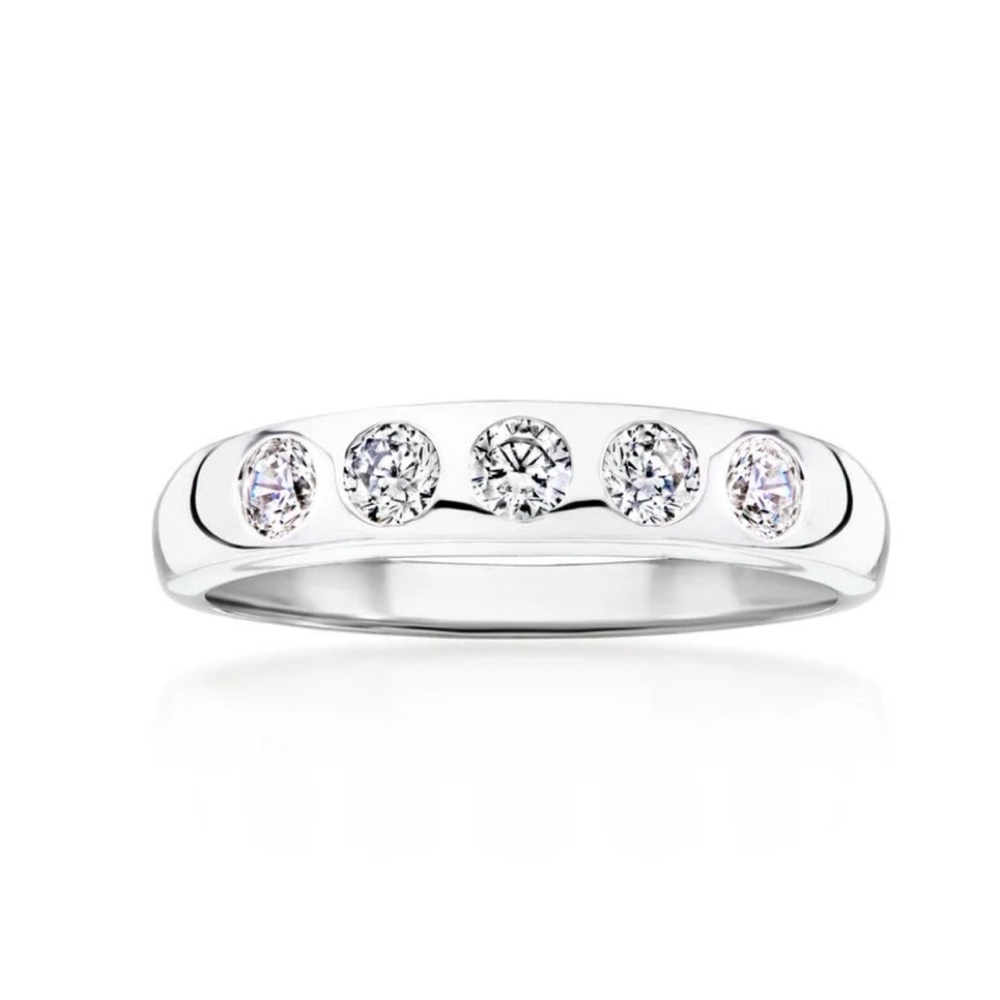 💍 NWT Ross-Simons .50 t.w CZ Ring in Sterling Silver Silver Size 6